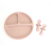 Набор детской посуды Oribel Cocoon Z тарелка+ложка+вилка (розовый)